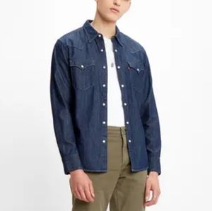 Mens Levis Barstow snap-buttonup M